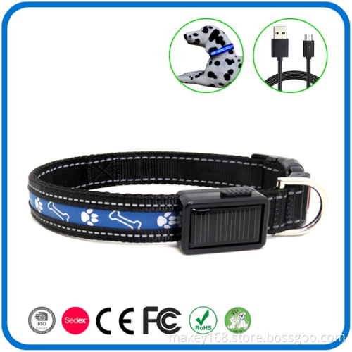 Glow In The Dark Blinking Reflective Pet Dog Collars
